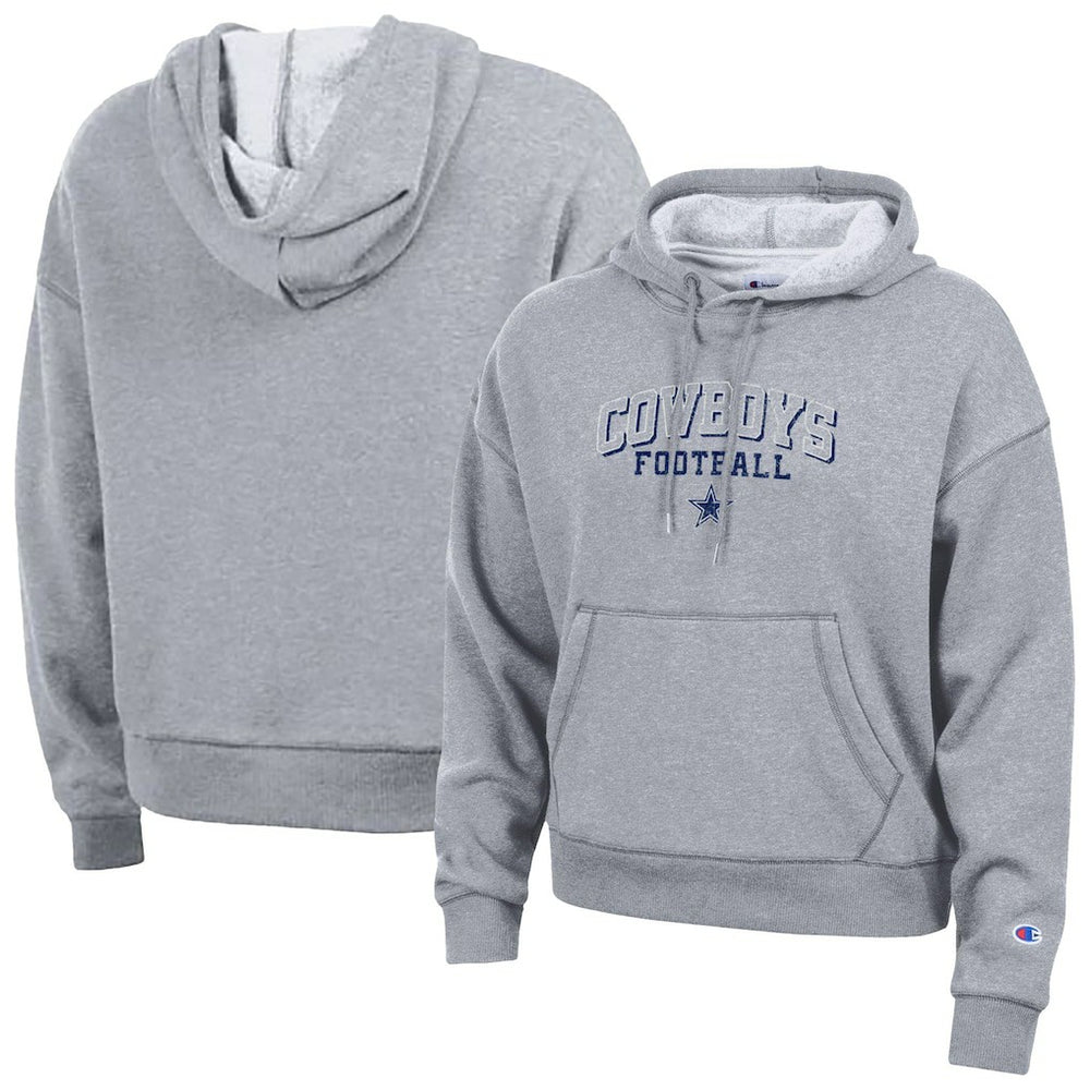 Dallas Cowboys Champion Women's Triumph Tri-Blend Hoodie - Heather Gray Hoodies