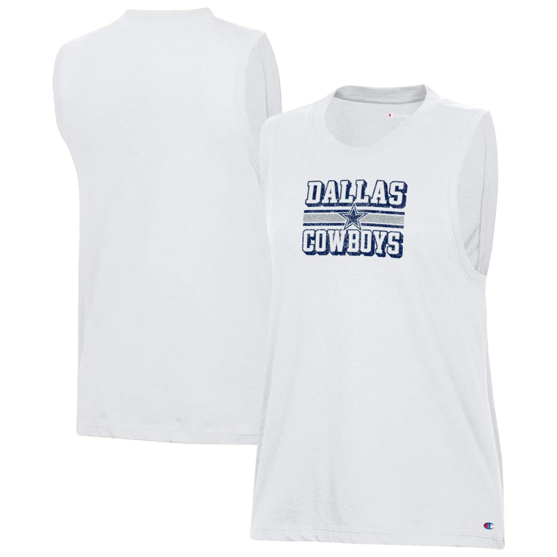 Dallas Cowboys Champion Women's Muscle Tank Top - White Tops