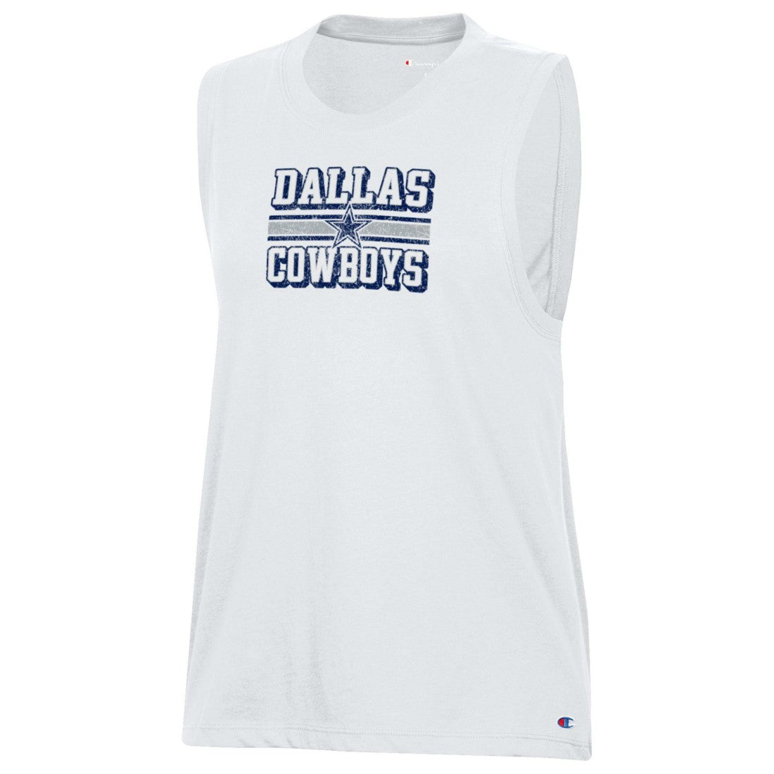 Dallas Cowboys Champion Women's Muscle Tank Top - White Tops