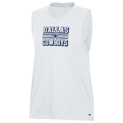 Dallas Cowboys Champion Women's Muscle Tank Top - White Tops