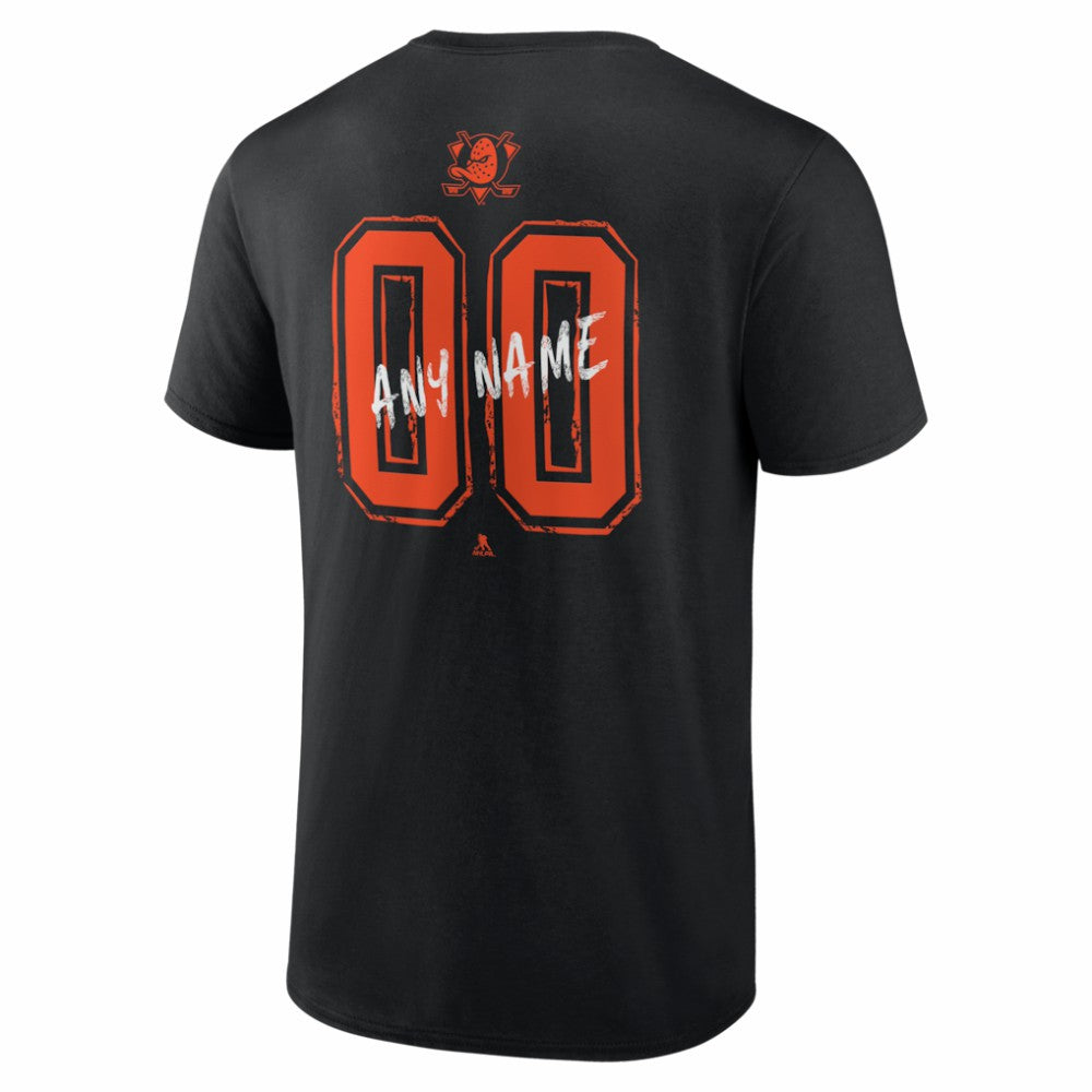 Anaheim Ducks Big & Tall Hustle Personalized Name & Number T-Shirt - Black | US 203920974