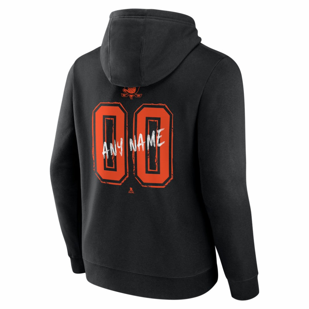 Anaheim Ducks Hustle Personalized Name & Number Hoodie - Black | US 203920976