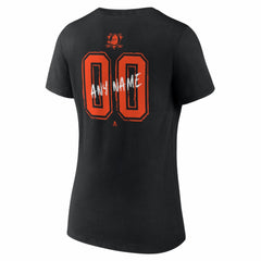 Anaheim Ducks Women's Hustle Personalized Name & Number V-Neck T-Shirt - Black | US 203920978