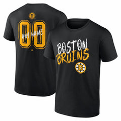 Boston Bruins Big & Tall Hustle Personalized Name & Number T-Shirt - Black | US 203920980
