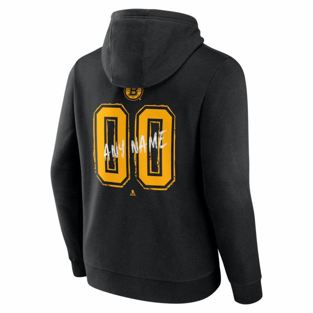 Boston Bruins Hustle Personalized Name & Number Hoodie - Black | US 203920982
