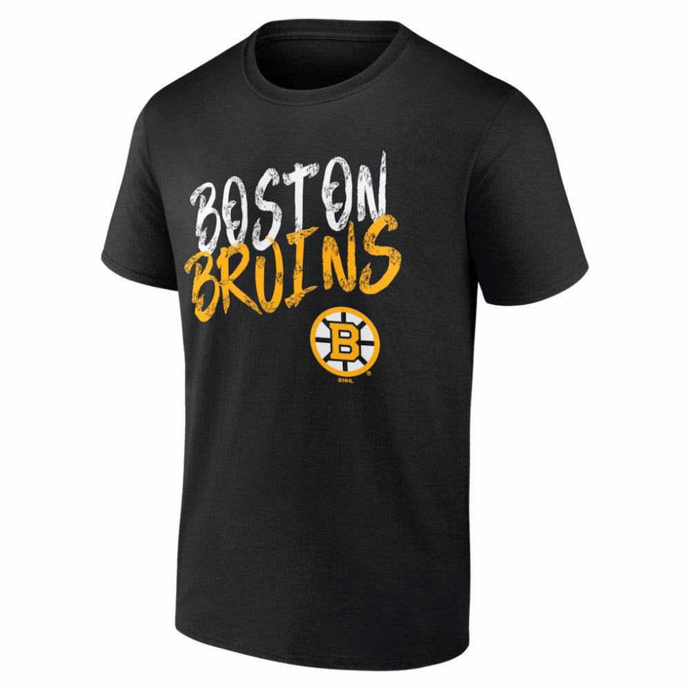 Boston Bruins Hustle Personalized Name & Number T-Shirt - Black | US 203920983