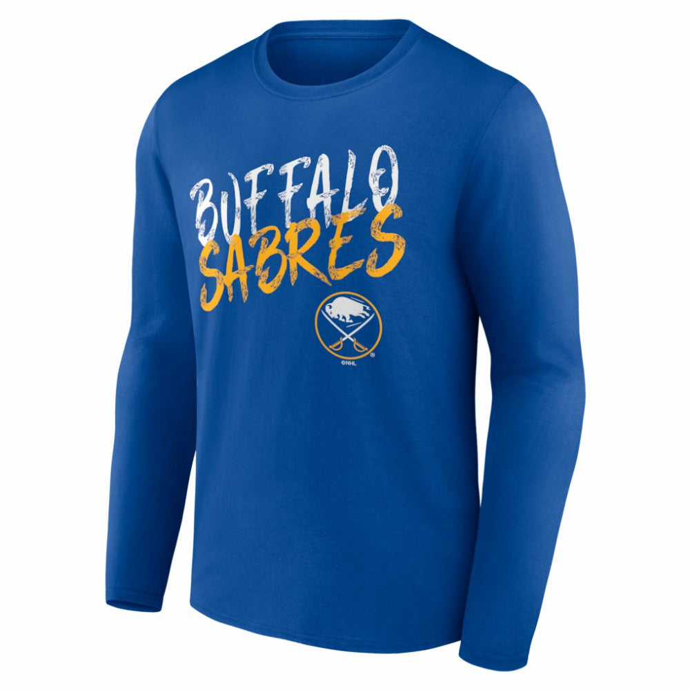Buffalo Sabres Hustle Personalized Name & Number Long Sleeve T-Shirt - Royal | US 203920986