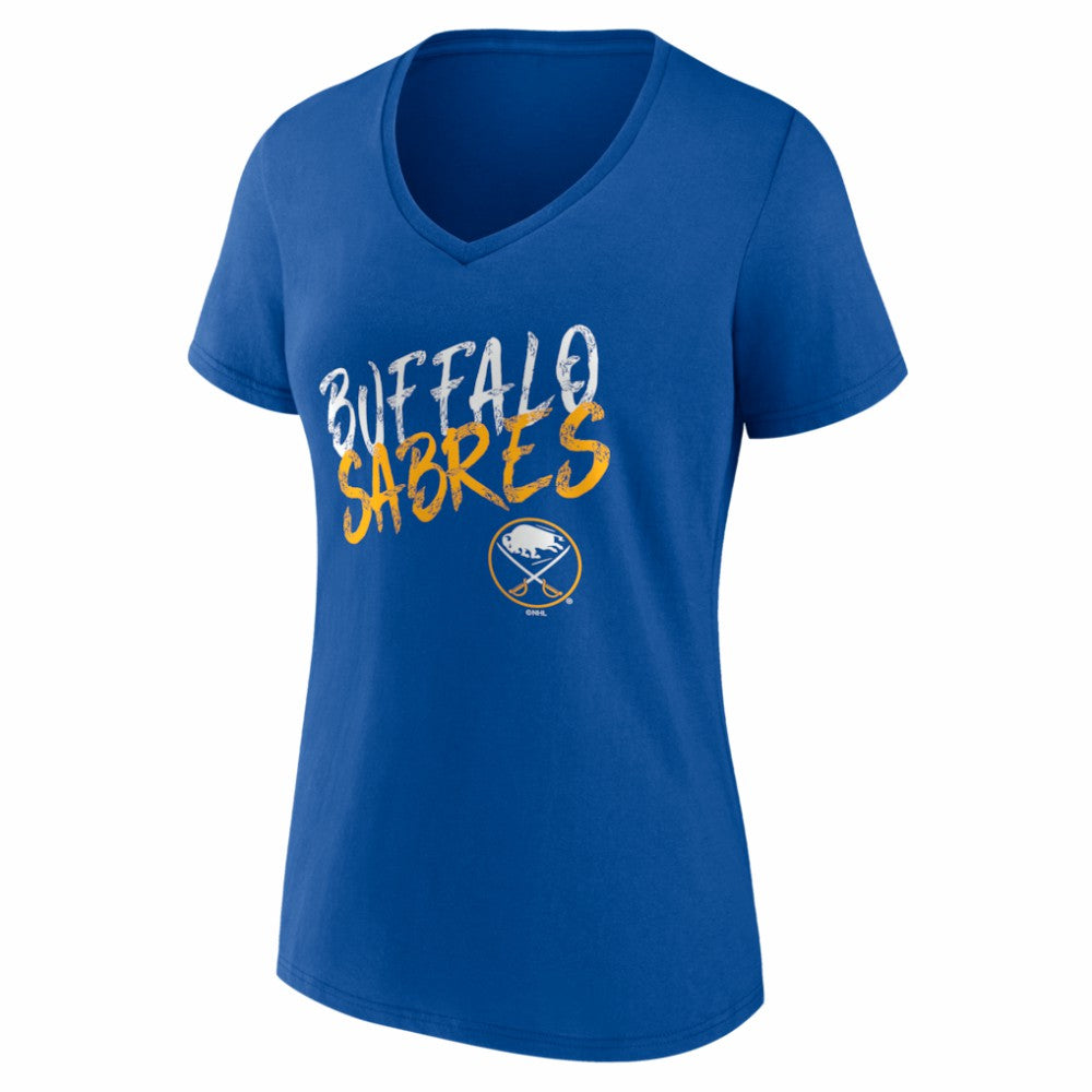 Buffalo Sabres Women's Hustle Personalized Name & Number V-Neck T-Shirt - Royal | US 203920988