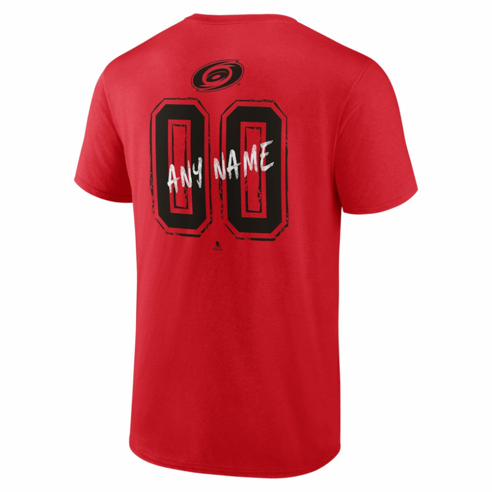Carolina Hurricanes Big & Tall Hustle Personalized Name & Number T-Shirt - Red | US 203920995
