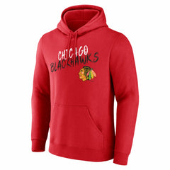 Chicago Blackhawks Hustle Personalized Name & Number Hoodie - Red | US 203921003