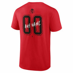 Chicago Blackhawks Hustle Personalized Name & Number T-Shirt - Red | US 203921004