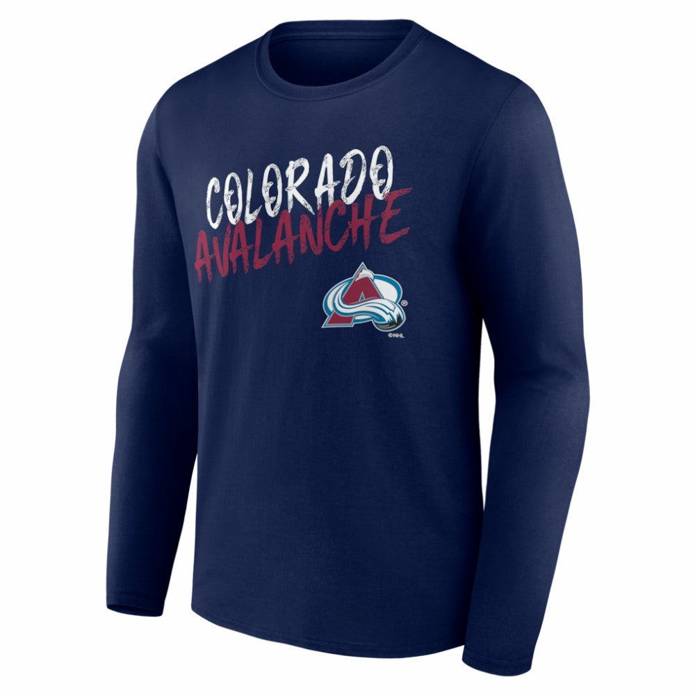 Colorado Avalanche Hustle Personalized Name & Number Long Sleeve T-Shirt - Navy | US 203921009