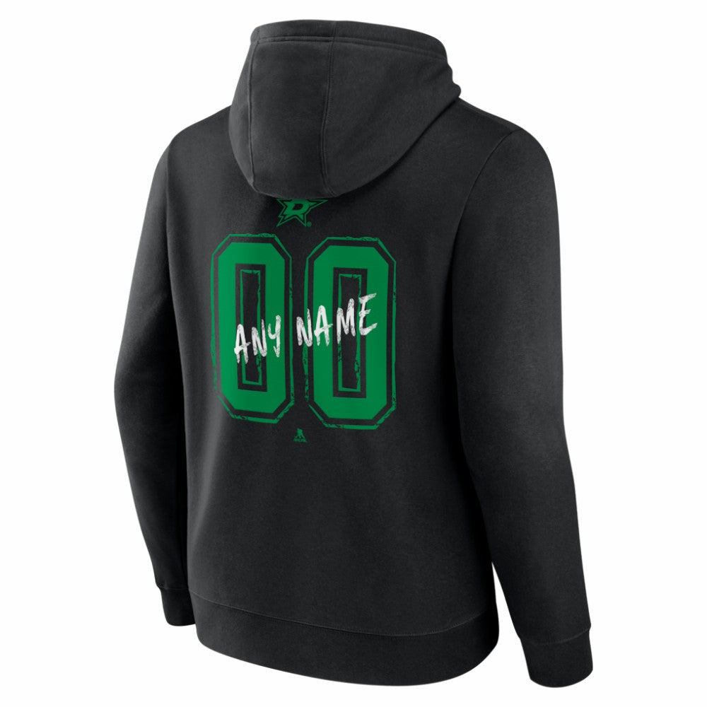 Dallas Stars Big & Tall Hustle Personalized Name & Number Hoodie - Black | US 203921019