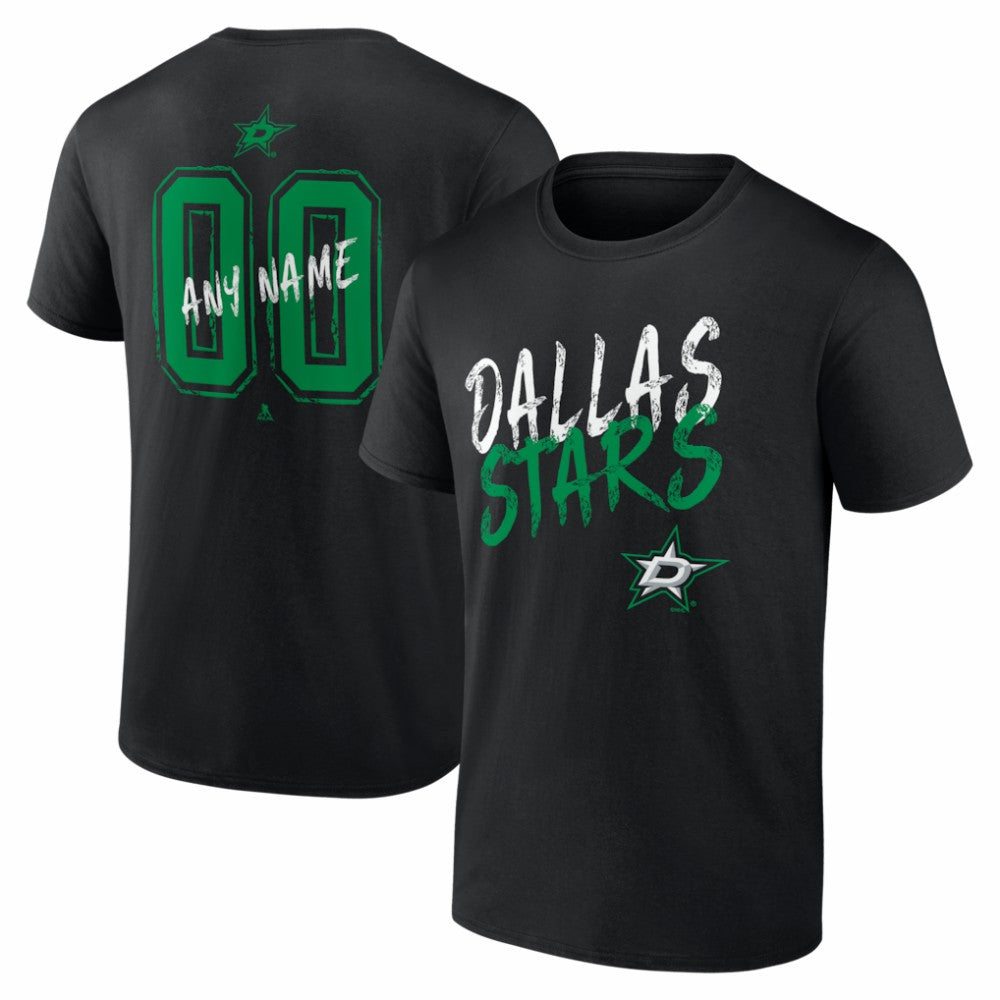 Dallas Stars Big & Tall Hustle Personalized Name & Number T-Shirt - Black | US 203921020