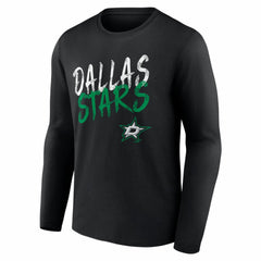 Dallas Stars Hustle Personalized Name & Number Long Sleeve T-Shirt - Black | US 203921021