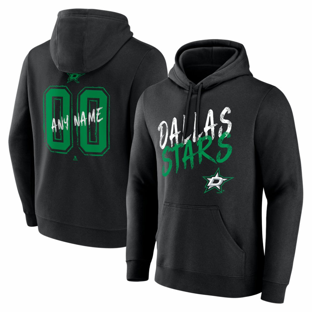 Dallas Stars Hustle Personalized Name & Number Hoodie - Black | US 203921022