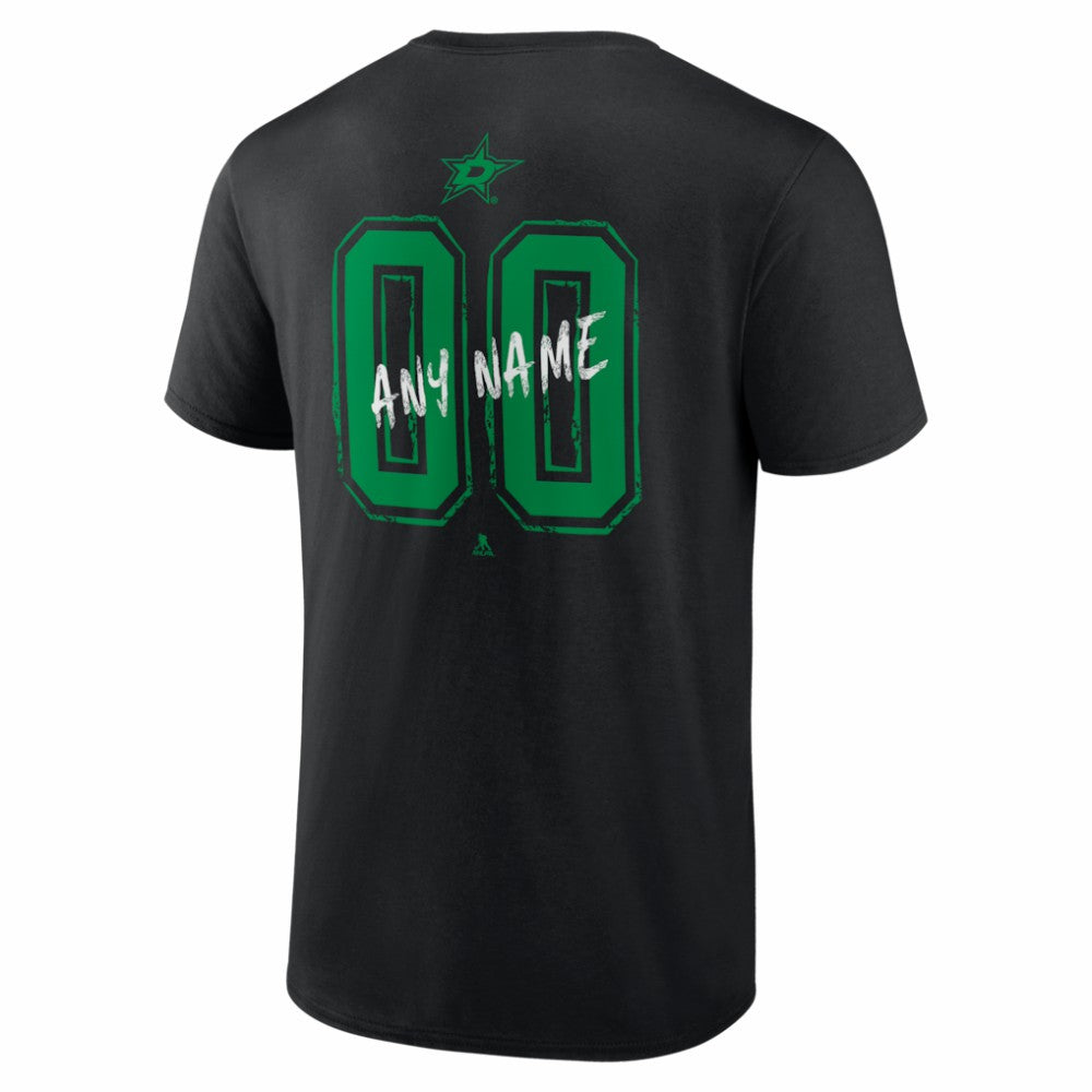 Dallas Stars Hustle Personalized Name & Number T-Shirt - Black | US 203921023