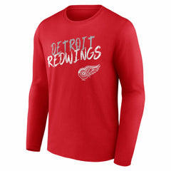 Detroit Red Wings Hustle Personalized Name & Number Long Sleeve T-Shirt - Red | US 203921026