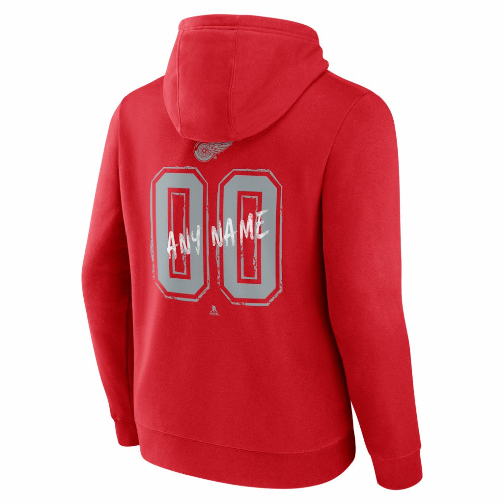 Detroit Red Wings Hustle Personalized Name & Number Hoodie - Red | US 203921027