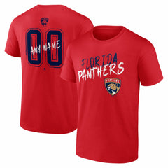 Florida Panthers Big & Tall Hustle Personalized Name & Number T-Shirt - Red | US 203921036