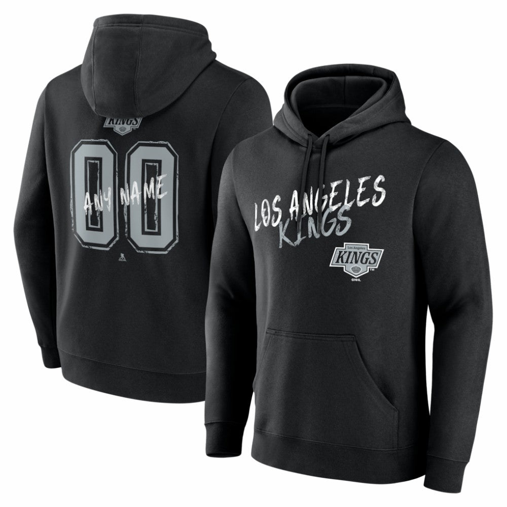 Los Angeles Kings Big & Tall Hustle Personalized Name & Number Hoodie - Black | US 203921042