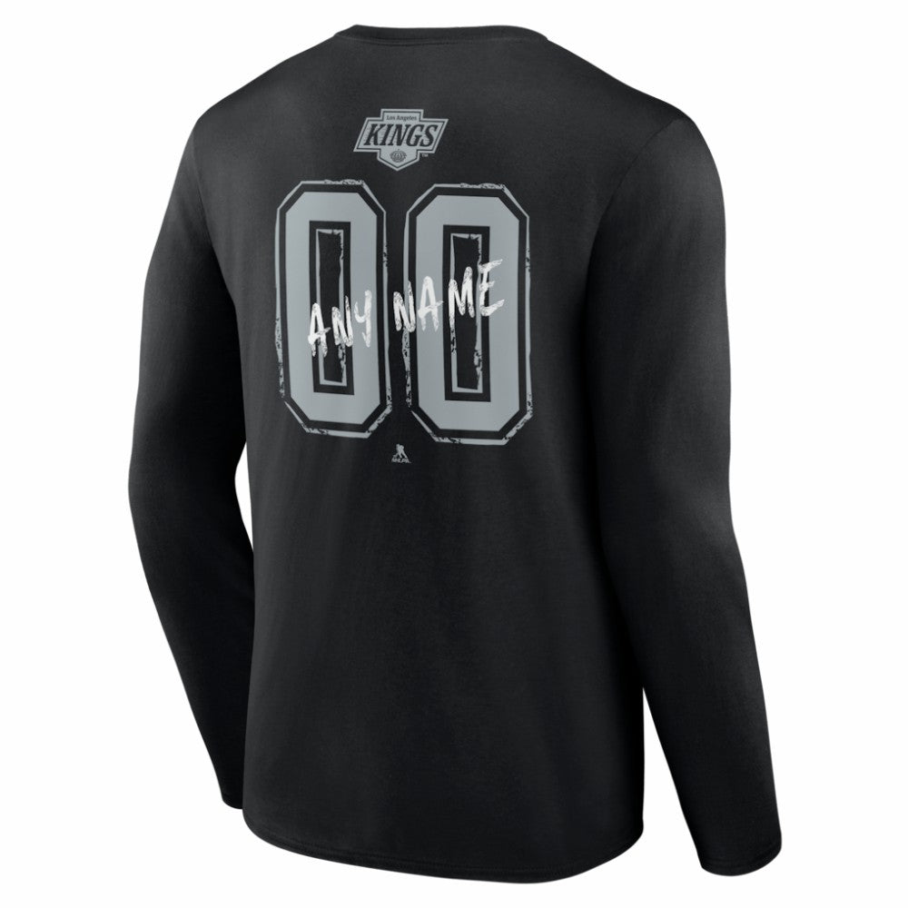 Los Angeles Kings Hustle Personalized Name & Number Long Sleeve T-Shirt - Black | US 203921044