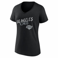 Los Angeles Kings Women's Hustle Personalized Name & Number V-Neck T-Shirt - Black | US 203921047