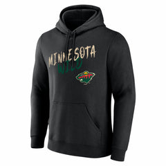 Minnesota Wild Big & Tall Hustle Personalized Name & Number Hoodie - Black | US 203921048