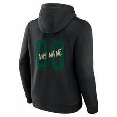 Minnesota Wild Hustle Personalized Name & Number Hoodie - Black | US 203921051