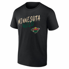 Minnesota Wild Hustle Personalized Name & Number T-Shirt - Black | US 203921052