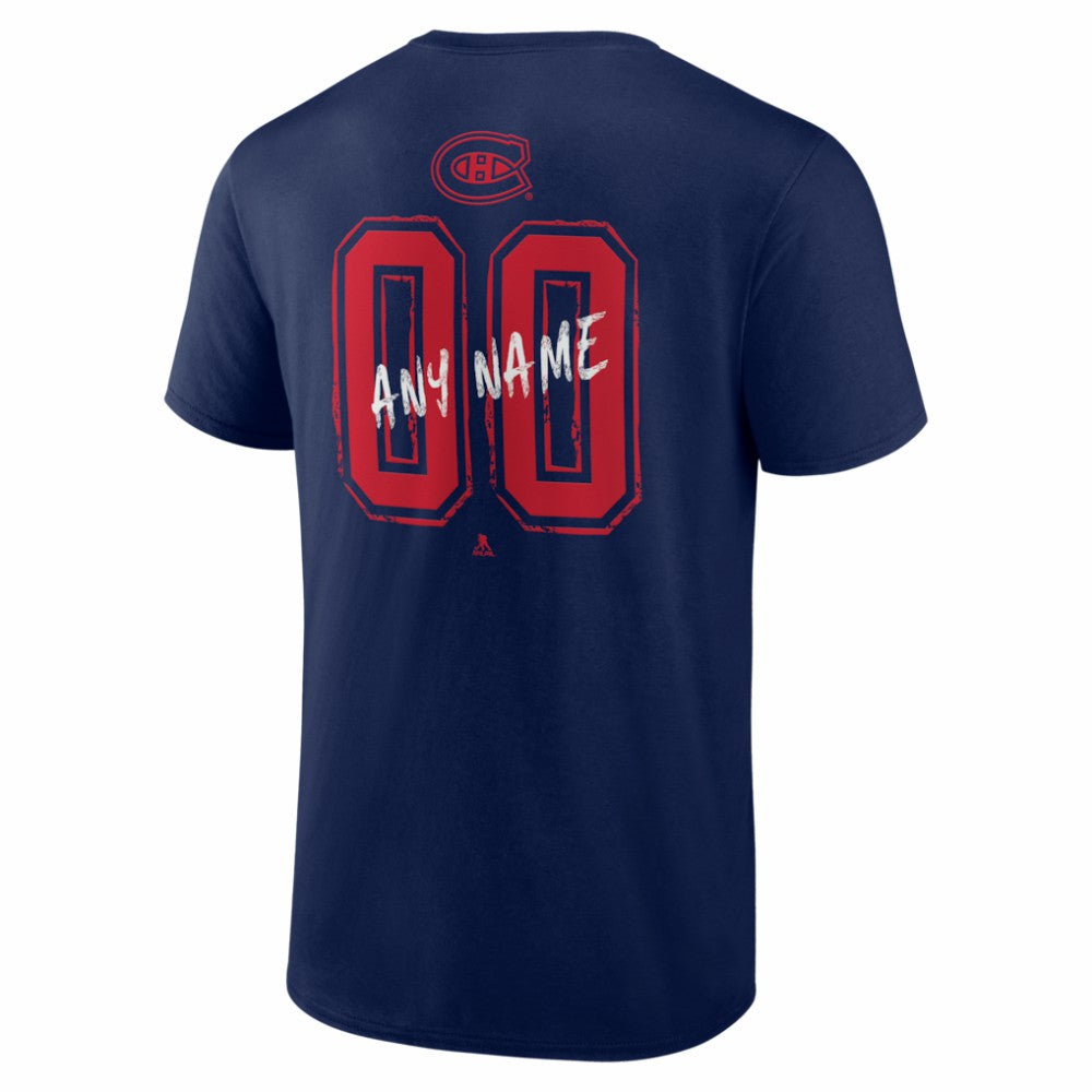 Montreal Canadiens Big & Tall Hustle Personalized Name & Number T-Shirt - Navy | US 203921055