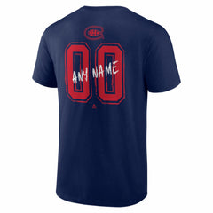Montreal Canadiens Big & Tall Hustle Personalized Name & Number T-Shirt - Navy | US 203921055