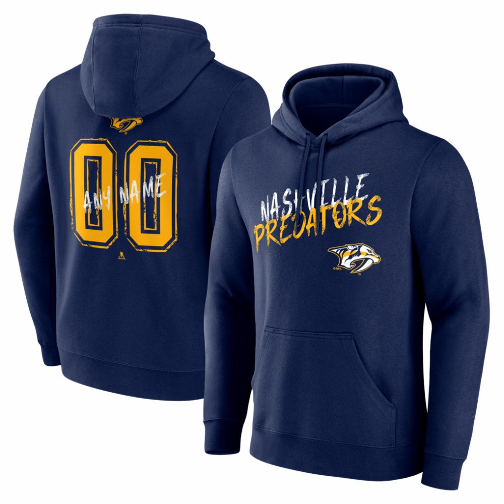 Nashville Predators Big & Tall Hustle Personalized Name & Number Hoodie - Navy | US 203921060
