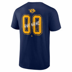 Nashville Predators Hustle Personalized Name & Number T-Shirt - Navy | US 203921064
