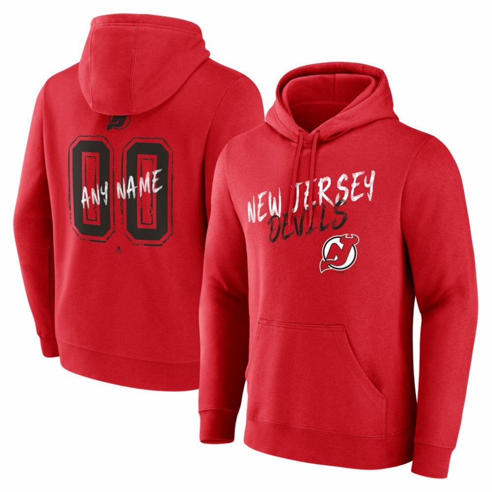 New Jersey Devils Hustle Personalized Name & Number Hoodie - Red | US 203921068