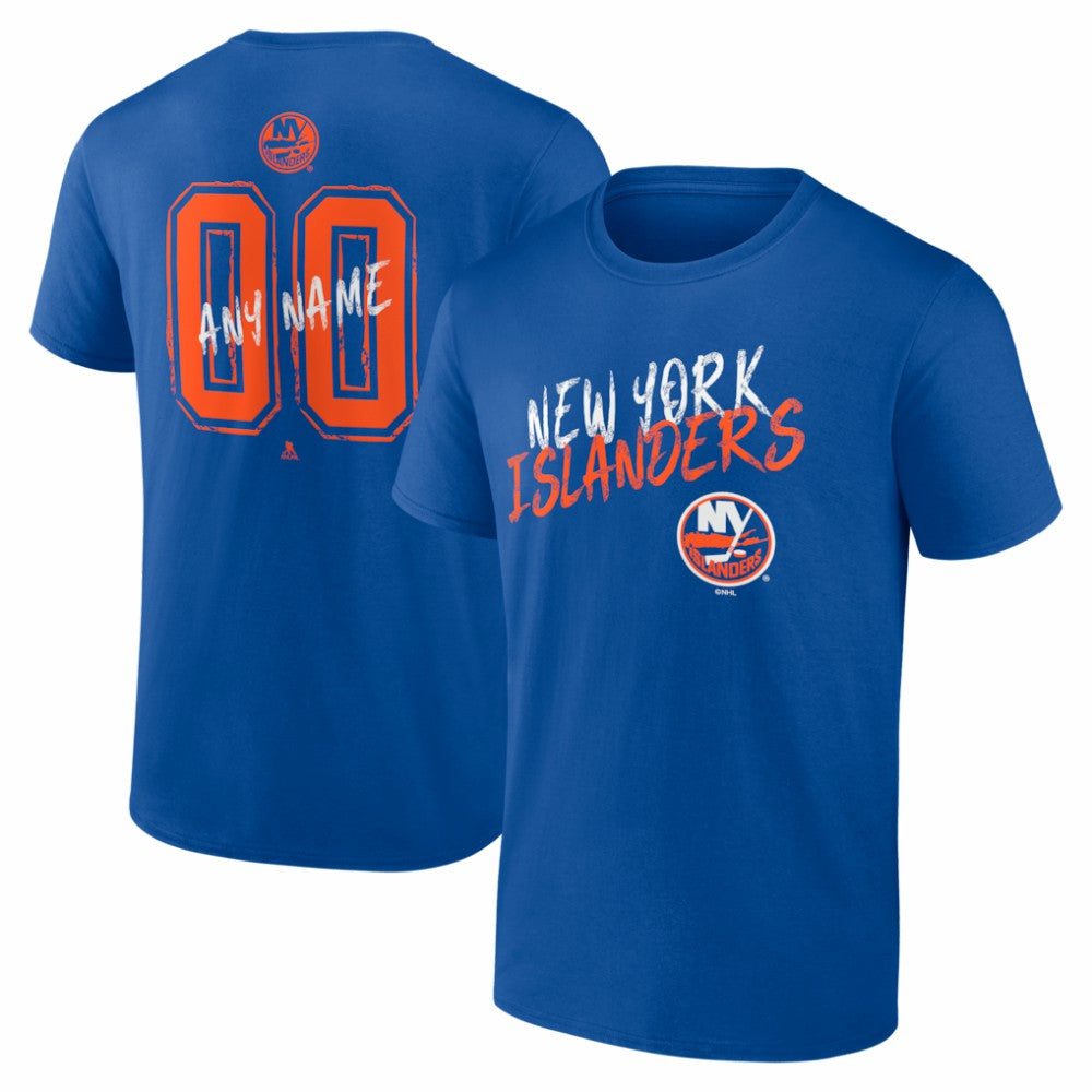 New York Islanders Big & Tall Hustle Personalized Name & Number T-Shirt - Royal | US 203921072