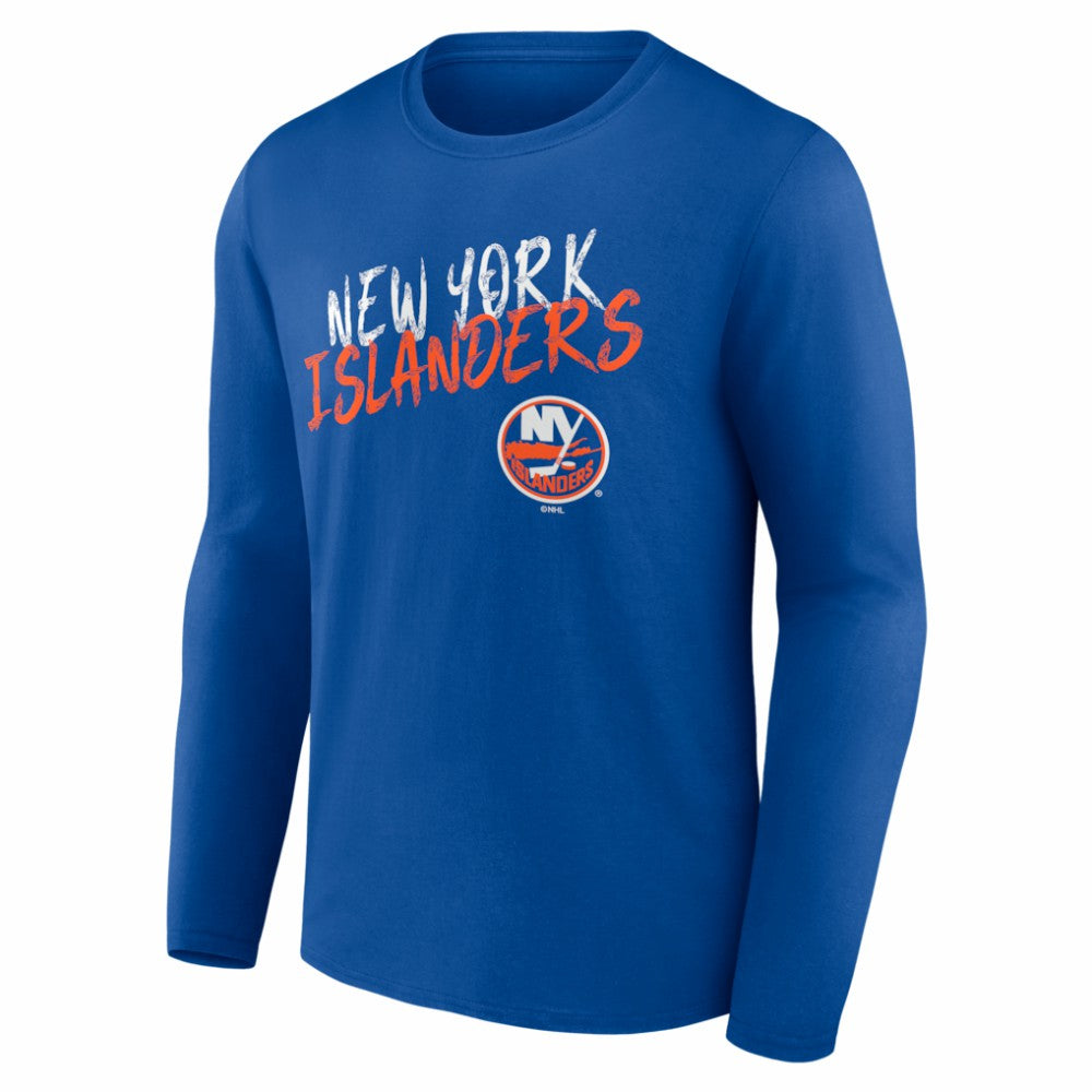New York Islanders Hustle Personalized Name & Number Long Sleeve T-Shirt - Royal | US 203921073