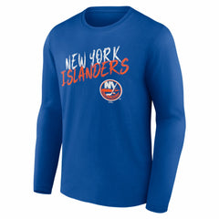 New York Islanders Hustle Personalized Name & Number Long Sleeve T-Shirt - Royal | US 203921073