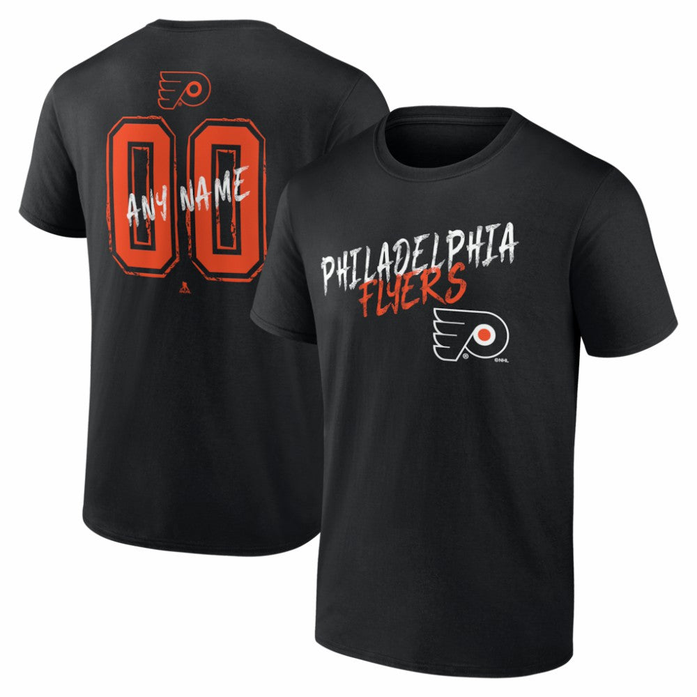Philadelphia Flyers Big & Tall Hustle Personalized Name & Number T-Shirt - Black | US 203921087