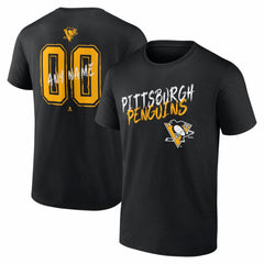 Pittsburgh Penguins Hustle Personalized Name & Number T-Shirt - Black | US 203921096