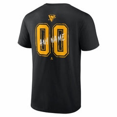 Pittsburgh Penguins Hustle Personalized Name & Number T-Shirt - Black | US 203921096