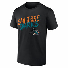 San Jose Sharks Hustle Personalized Name & Number T-Shirt - Black | US 203921102