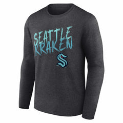 Seattle Kraken Hustle Personalized Name & Number Long Sleeve T-Shirt - Charcoal | US 203921105