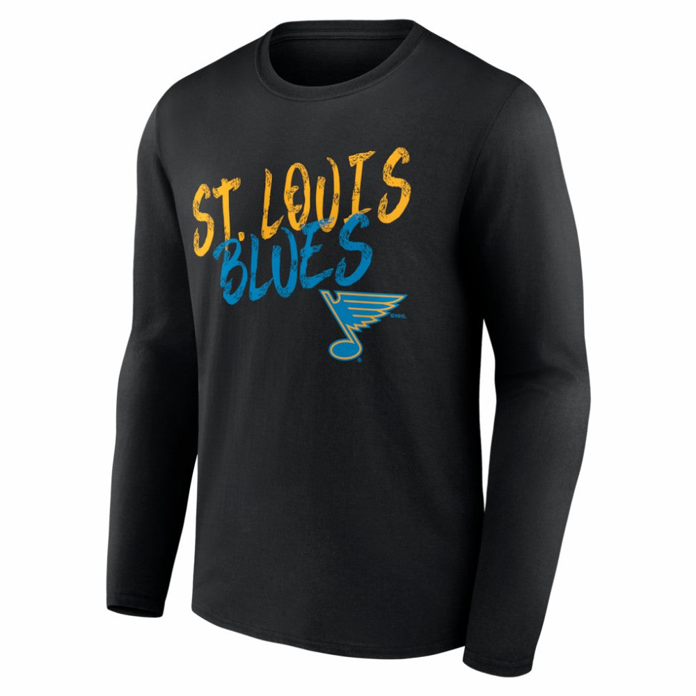 St. Louis Blues Hustle Personalized Name & Number Long Sleeve T-Shirt - Black | US 203921111