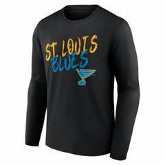 St. Louis Blues Hustle Personalized Name & Number Long Sleeve T-Shirt - Black | US 203921111
