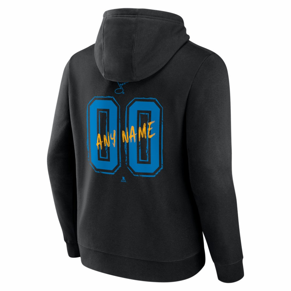 St. Louis Blues Hustle Personalized Name & Number Hoodie - Black | US 203921112