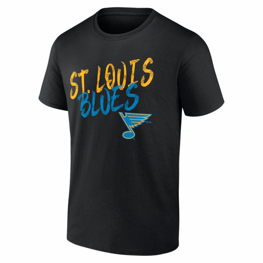 St. Louis Blues Hustle Personalized Name & Number T-Shirt - Black | US 203921113