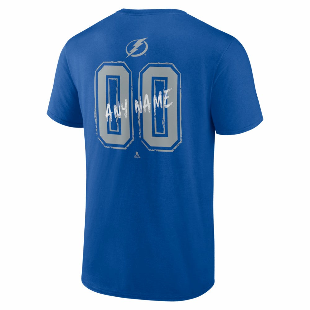 Tampa Bay Lightning Hustle Personalized Name & Number T-Shirt - Blue | US 203921117