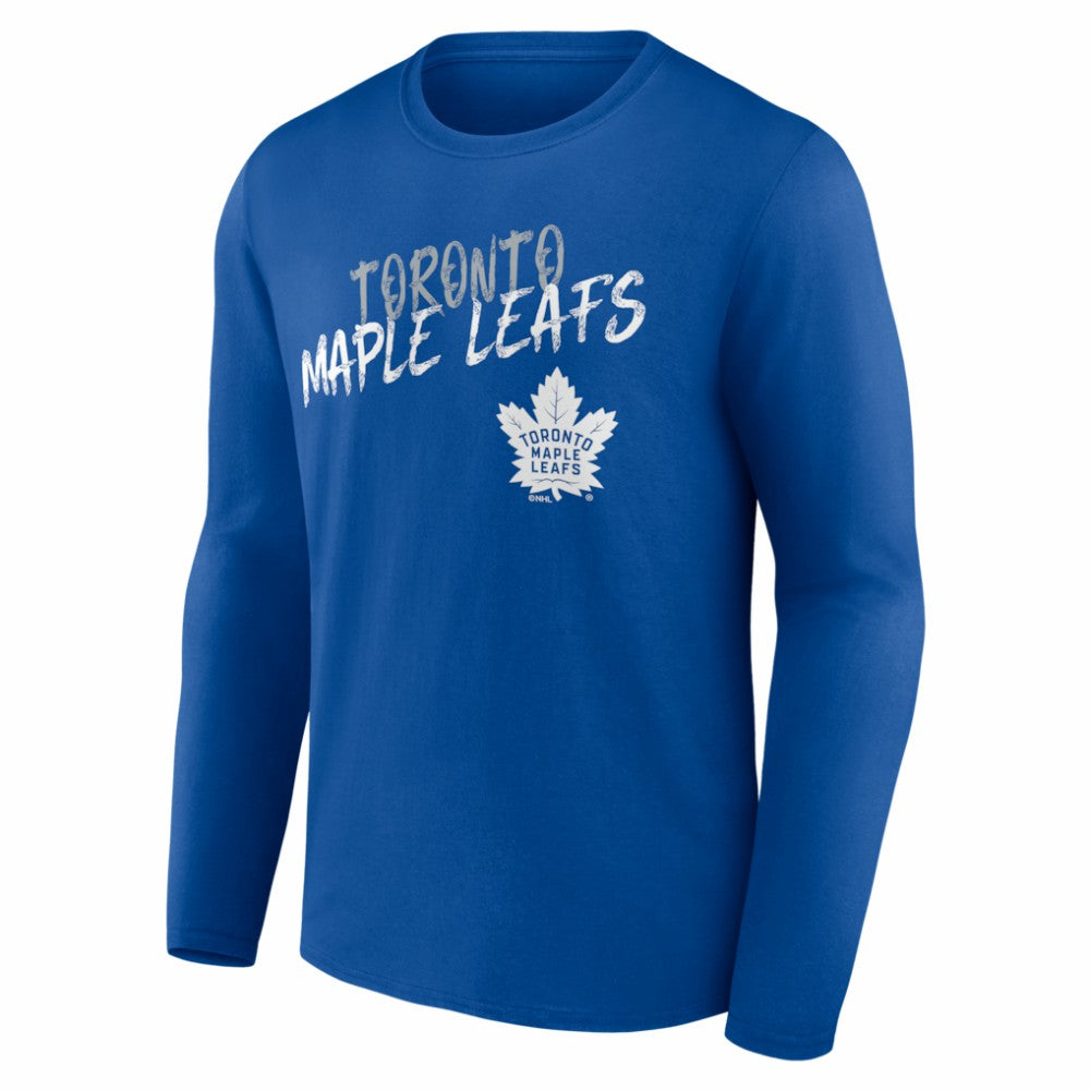 Toronto Maple Leafs Hustle Personalized Name & Number Long Sleeve T-Shirt - Blue | US 203921120