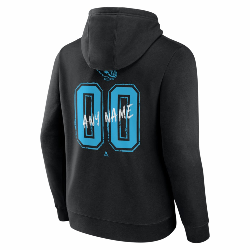 Utah Mammoth Hustle Personalized Name & Number Hoodie - Black | US 203921126